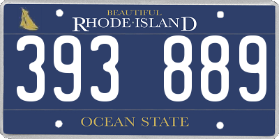 RI license plate 393889