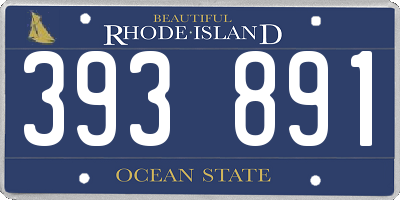 RI license plate 393891