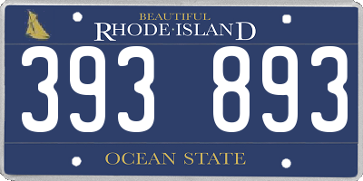 RI license plate 393893
