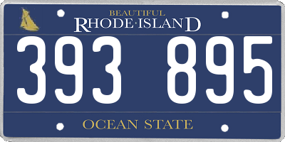 RI license plate 393895