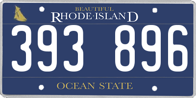 RI license plate 393896