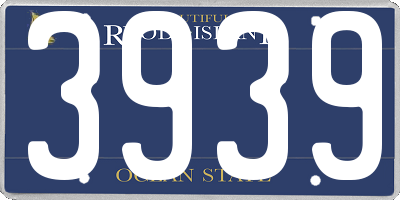 RI license plate 3939