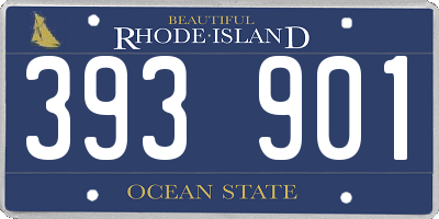 RI license plate 393901