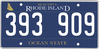 RI license plate 393909