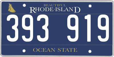 RI license plate 393919