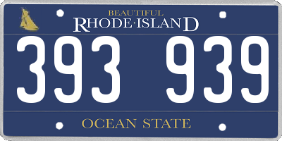 RI license plate 393939