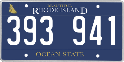 RI license plate 393941