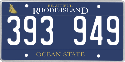 RI license plate 393949