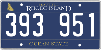 RI license plate 393951