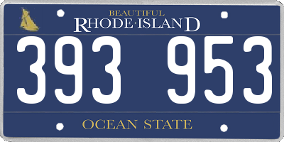 RI license plate 393953