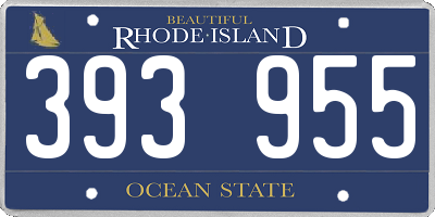 RI license plate 393955