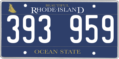 RI license plate 393959