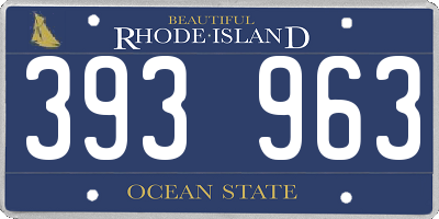 RI license plate 393963