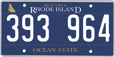 RI license plate 393964
