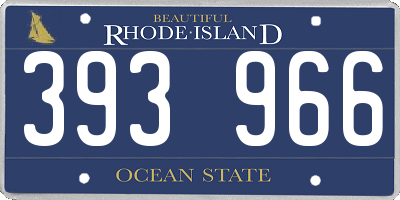 RI license plate 393966