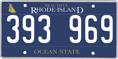 RI license plate 393969