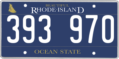 RI license plate 393970