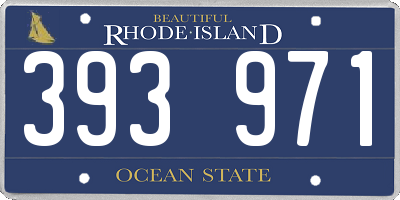 RI license plate 393971