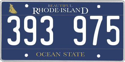 RI license plate 393975
