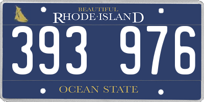 RI license plate 393976