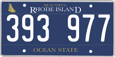 RI license plate 393977