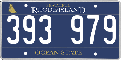 RI license plate 393979