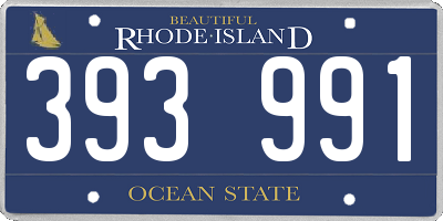 RI license plate 393991