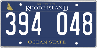 RI license plate 394048