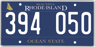 RI license plate 394050