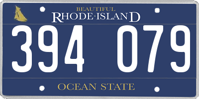 RI license plate 394079