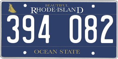 RI license plate 394082