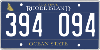 RI license plate 394094