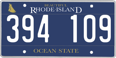 RI license plate 394109
