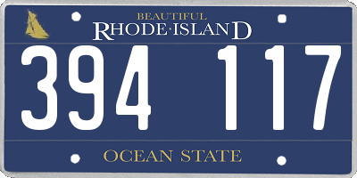 RI license plate 394117