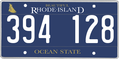RI license plate 394128