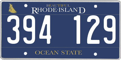 RI license plate 394129
