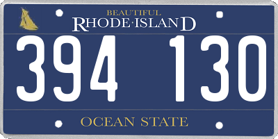 RI license plate 394130