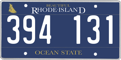 RI license plate 394131