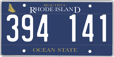 RI license plate 394141