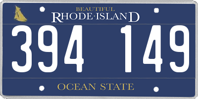 RI license plate 394149
