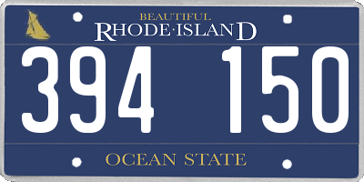 RI license plate 394150