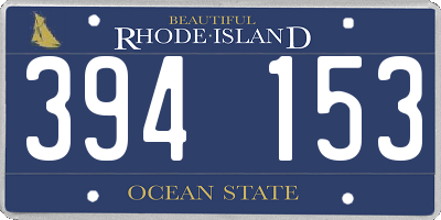 RI license plate 394153