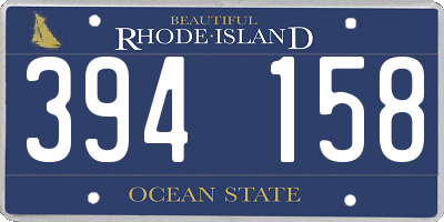 RI license plate 394158
