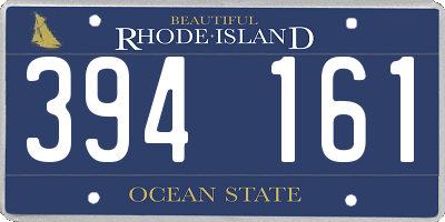 RI license plate 394161