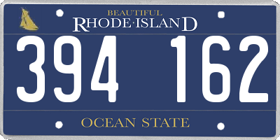 RI license plate 394162