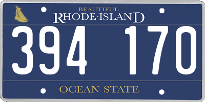 RI license plate 394170