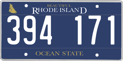 RI license plate 394171