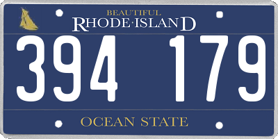 RI license plate 394179