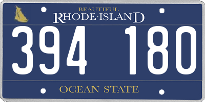 RI license plate 394180