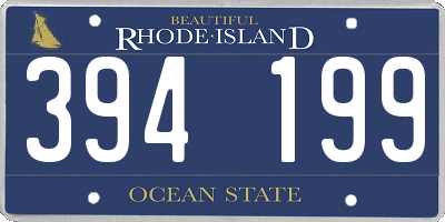 RI license plate 394199